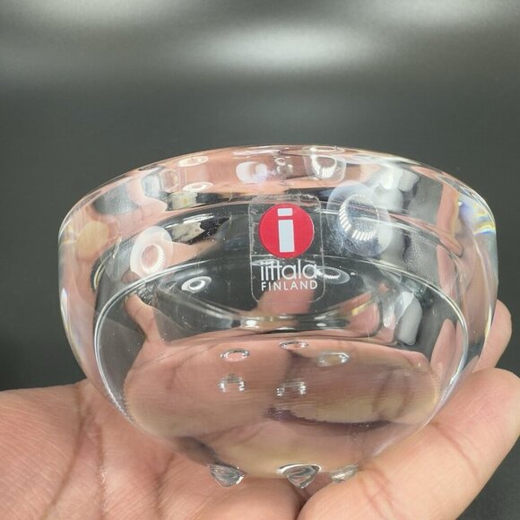 iittala Finland Glass Votive Holder Ballo Clear Glass Crystal Footed Tea Light - Picture 5 of 15